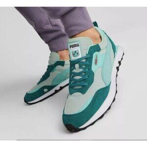 Pokemon x Puma Sneakers 2022 Bulbasaur Rider FV  Shoes Mint Green Sz 4 EUR 35.5